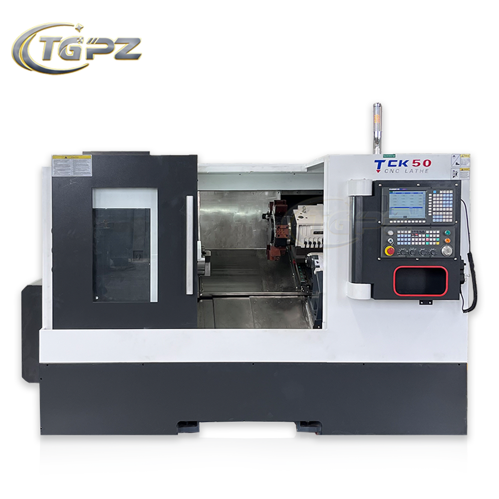 TCK50A Slant Bed CNC Lathe Machine Processing of stainless steel